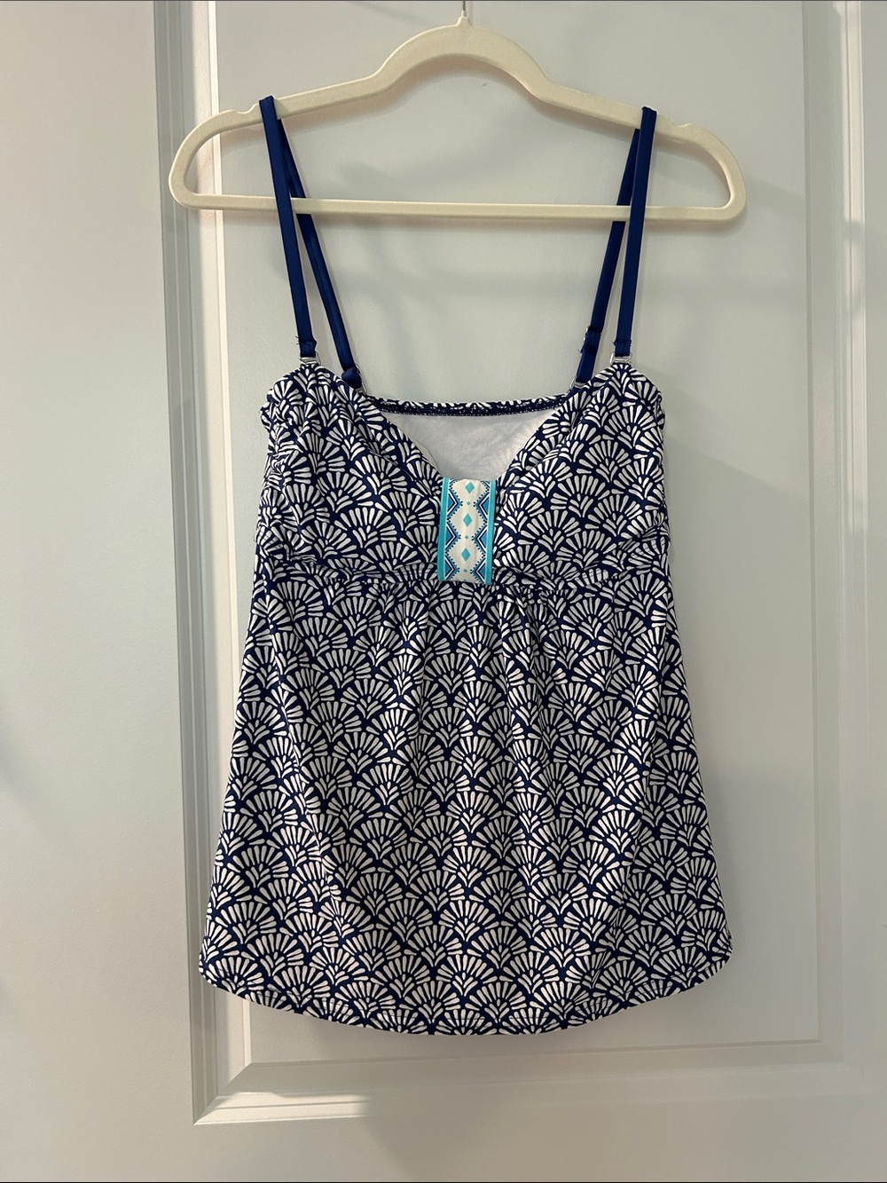 24 & OCEAN Patterned Tankini with Adjustable Straps
